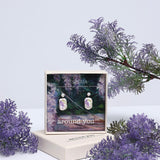 Monet Style Wisteria S925 Silver Natural Pearl Earrings，Hand-painted Pearls